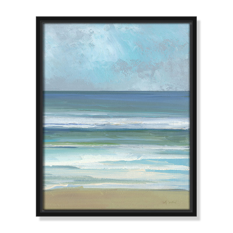 «Gentle Waves II» par Sally Swatland, H 15,5 po x l 12,5 po, Noir