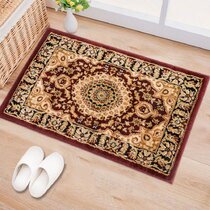 Small Rugs for Bedroom 2x3 Rug Red Kitchen Rug Red Rugs for Living Room, Size: 2'x3' Door Mat