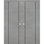 Portes coulissantes doubles modernes Planum 0017, trousse de béton, garnitures, quincaillerie, bois massif, intérieur, chambre, placard, porte robuste 84" x 84" (2 x 42 x 84)