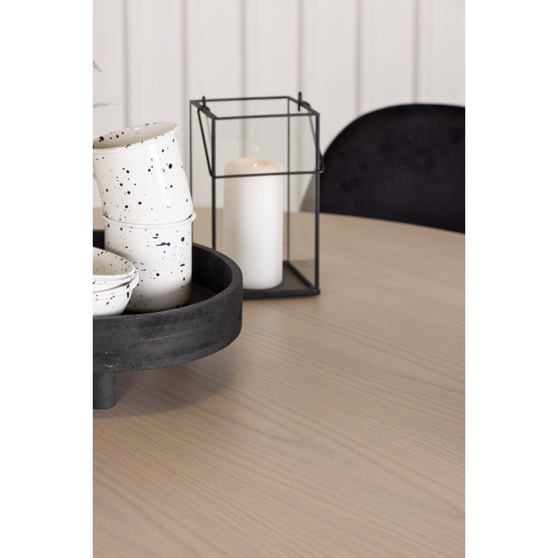 Oldham 4 - Person Dining Set, Black, Black