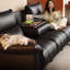 Coussin de canapé modulaire noir en cuir véritable Fourseat-756499527-756499524