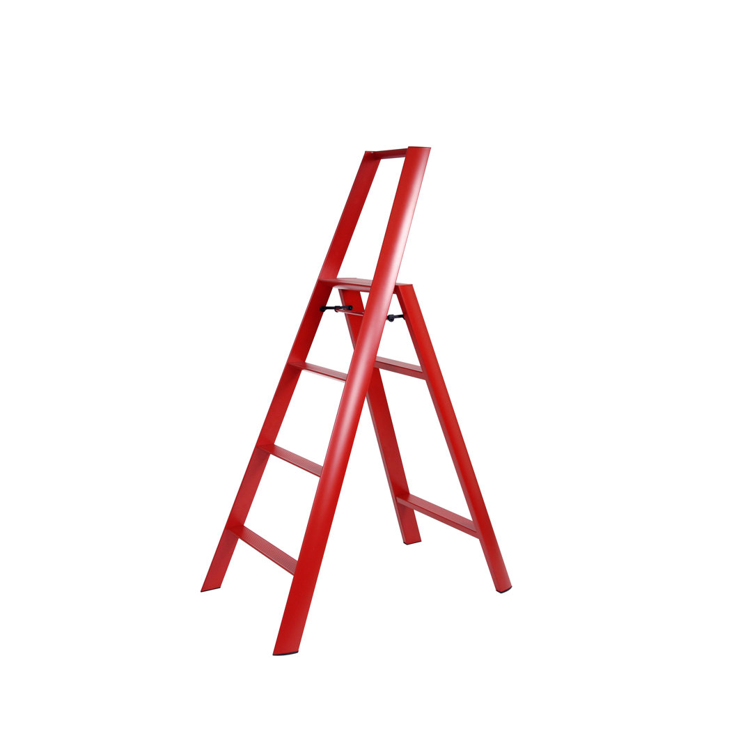 lucano 4 - Step Aluminum Lightweight Folding Step Stool Hasegawa Ladders 