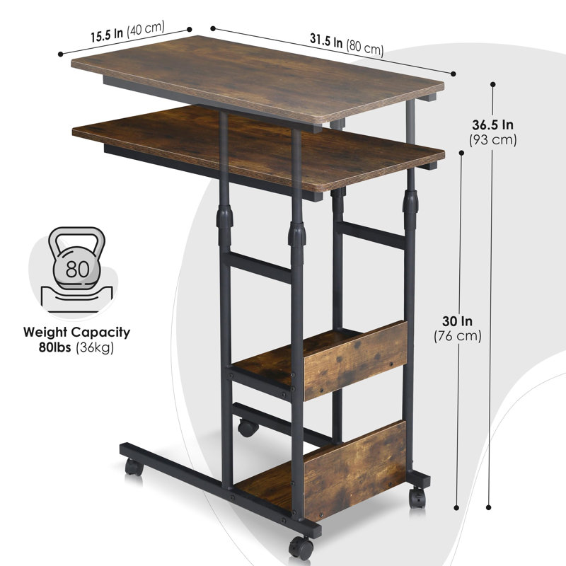Rolling Bedside Table, Rolling Desk For Bed, C Table End Table, C Shaped Side Table, Over Bed Table, Adjustable Side Table, Bedside Desk, Bed Table With Wheels, Adjustable Couch Table, C Desk, Mobile