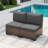 2-Person Armless Outdoor Seating Group With Cushions-569656757