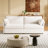 59" Beige Loveseat Sofa,Small 2-Seater Sofa With 2 Pillows,Comfy Upholstered Sofa Couch-1473371952