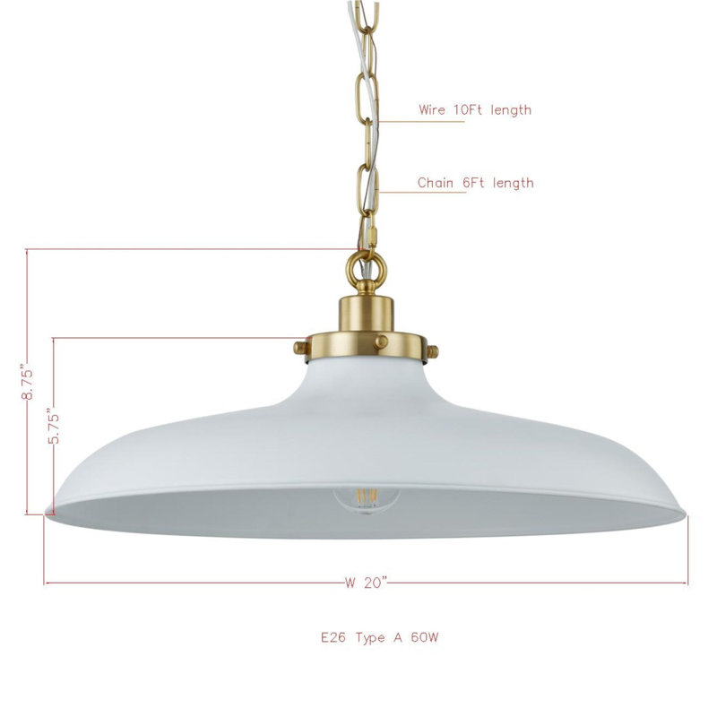 Mary Beth Pendant Light, White
