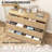 47"W 6-Drawer Fluted Dresser Cabinet Chest Of Drawer-1379205113