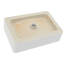 Lavabo de salle de bain moderne - vasque rectangulaire en céramique blanche, résistance aux taches, vasque à finition lisse moderne, taches et acides