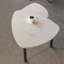 Table basse moderne rotative à plateau en pierre frittée blanche 360 degrés