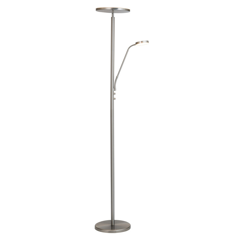 Aria 71.75'' Torchiere Floor Lamp, Brushed Nickel