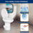 Gravity Flush Toilet Plastic Bowl With Connecting Hose, Installation Kits And Hand Sprayer Ideal For Rvs, Trailers And Boats (white)