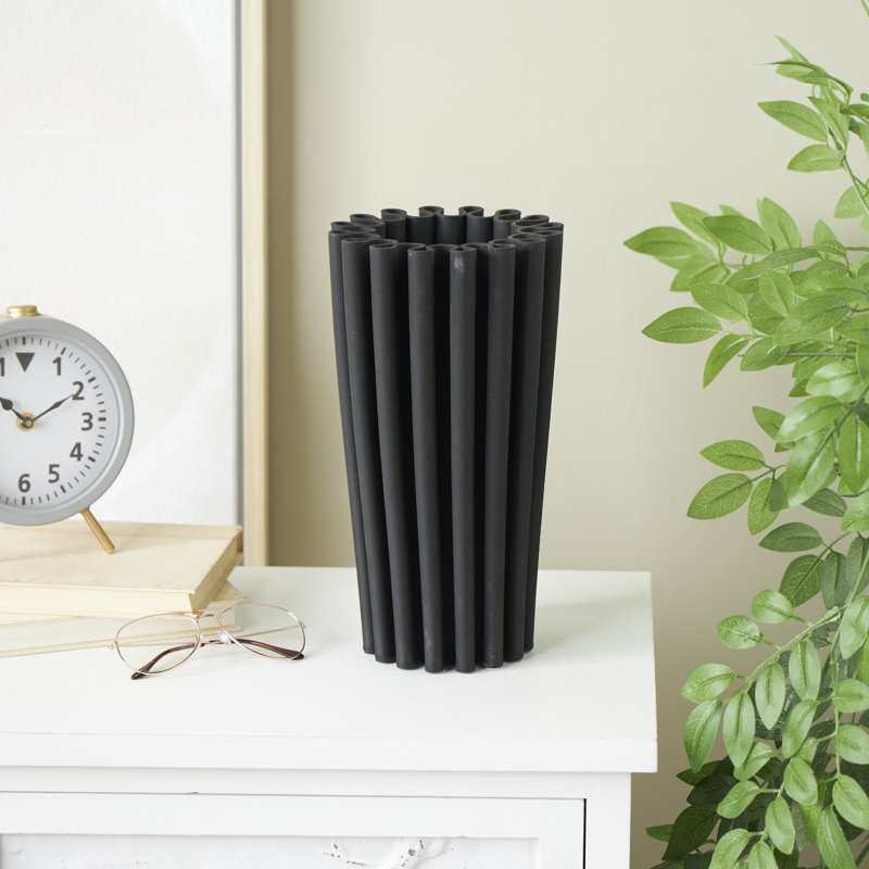 Vase de table en céramique Blaine, H 11,9 po x l 6,2 po x P 6,2 po