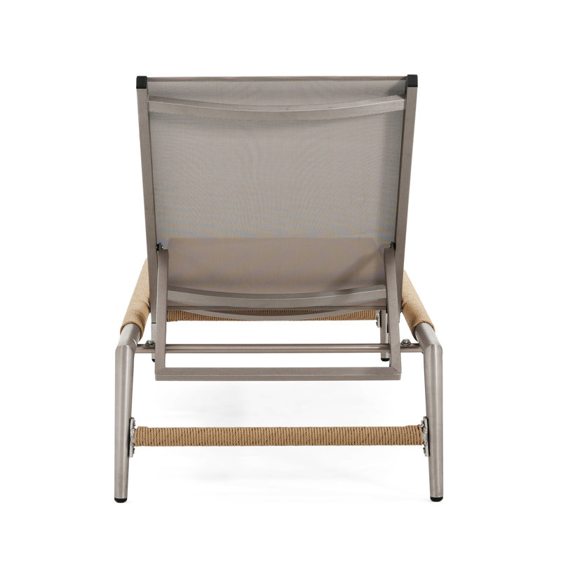 Chaise longue d'extérieur en aluminium Hargrove