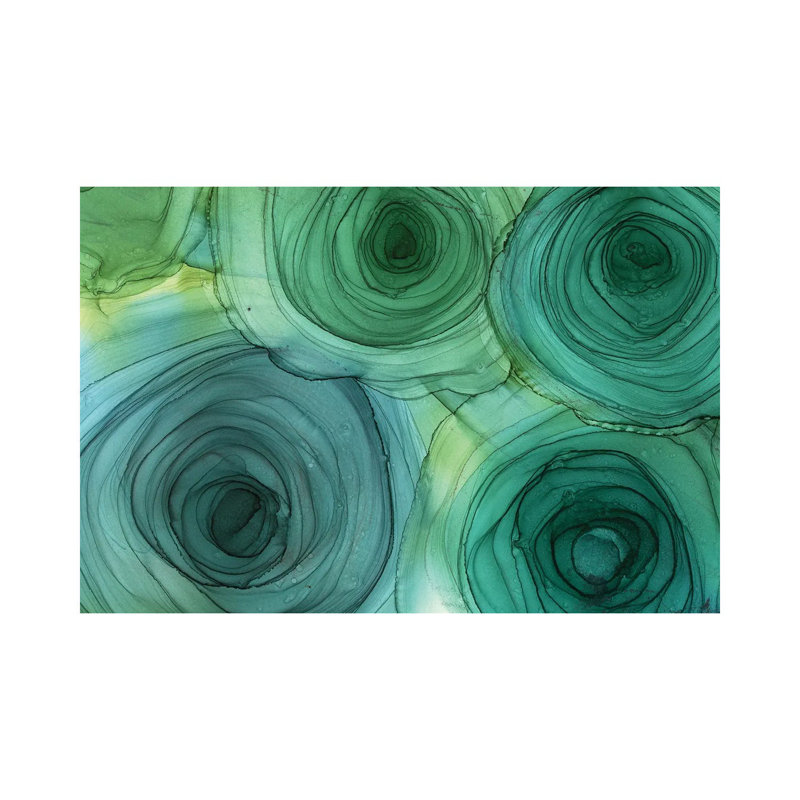 Green Roses - Wrapped Canvas Painting - Wrapped Canvas Painting, 45.72cm H x 66.04cm W x 1.91cm D