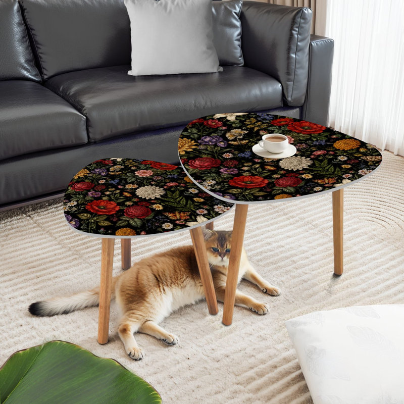 Ensemble de 2 tables basses gigognes Triangle
