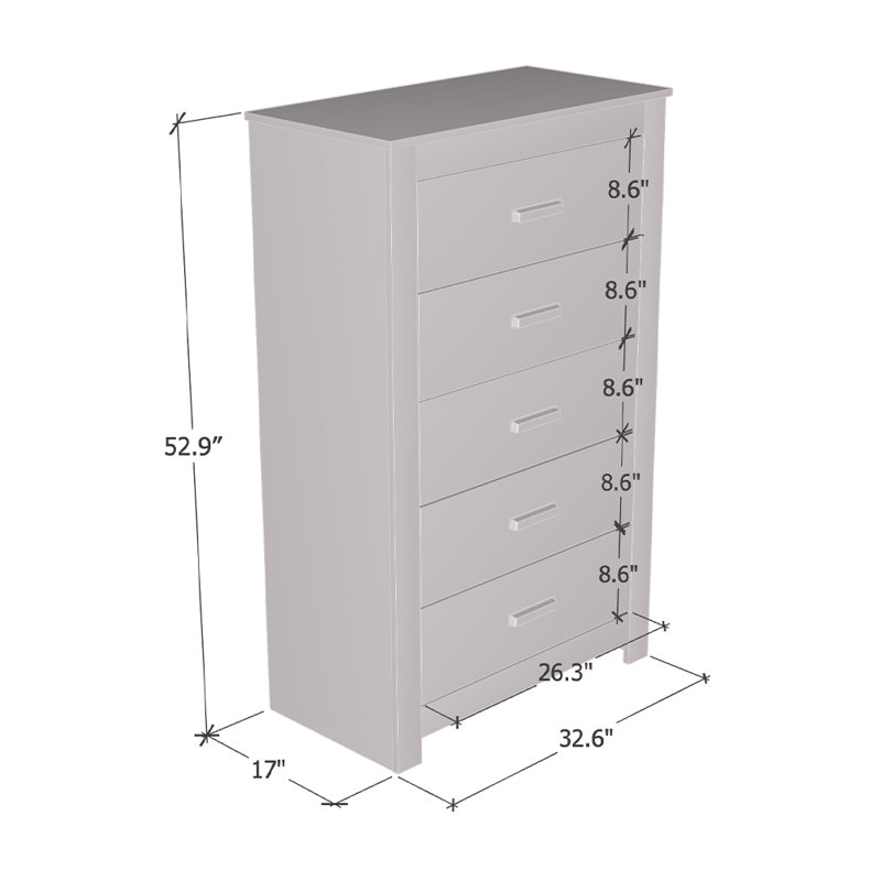 Commode 52,9 po avec finition mate