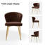 Fauteuil d'appoint moderne Leona 29 po H en velours avec dossier capitonné-749159668