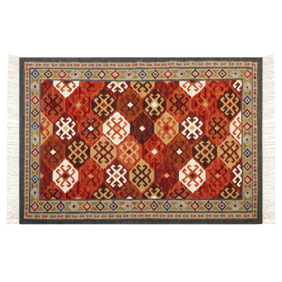 Blocher Southwestern Wool Hand Woven Area Rug