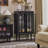 Black Solid + Manufactured Wood+Glass Display Cases