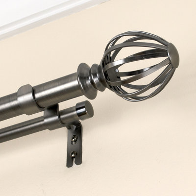 Mersey Steel Adjustable Double Curtain Rod