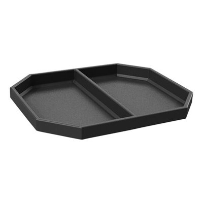20Pk 48" X 39" X 4" Black Plastic 2-Compartment Bin Top CE4DDD8615624C59958D554C96ACB9B6