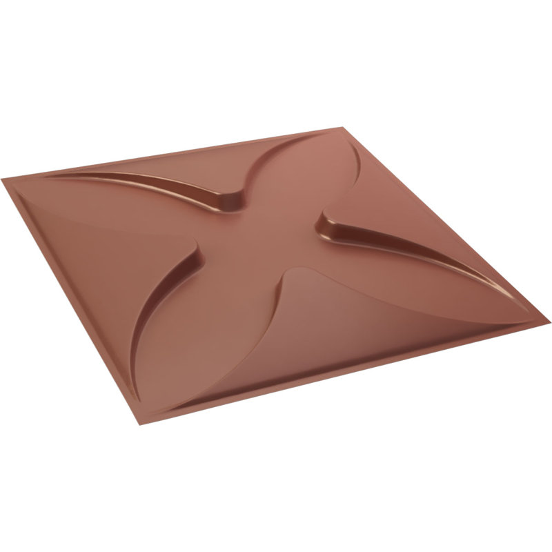 Panneau mural 3D décoratif Austin EnduraWall, H 19,63 po x l 19,63 po x P 1 po, Rose champagne métallique nacré universel