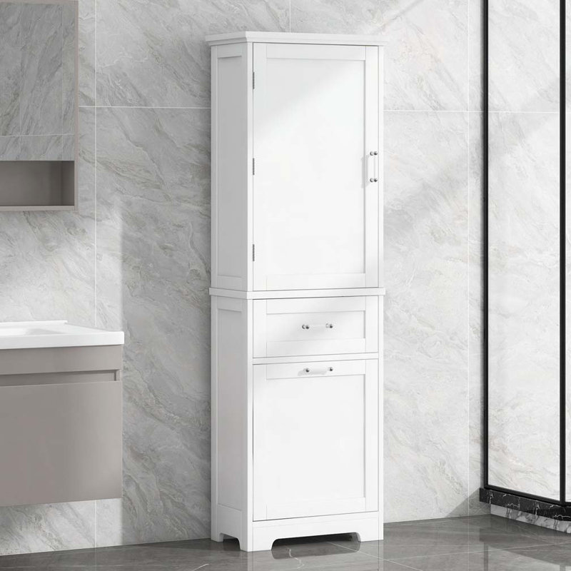Armoire de rangement autoportante avec tiroirs et tablette réglable