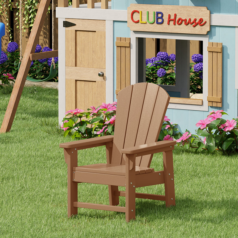 Laguna Kids All-Weather Poly Adirondack Chair, Teak