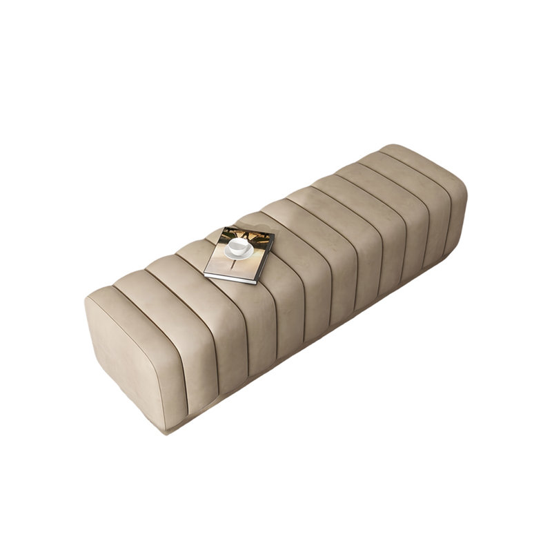 Tabouret de vestiaire léger et luxueux, H 16,53 po x l 62,99 po x P 18,5 po