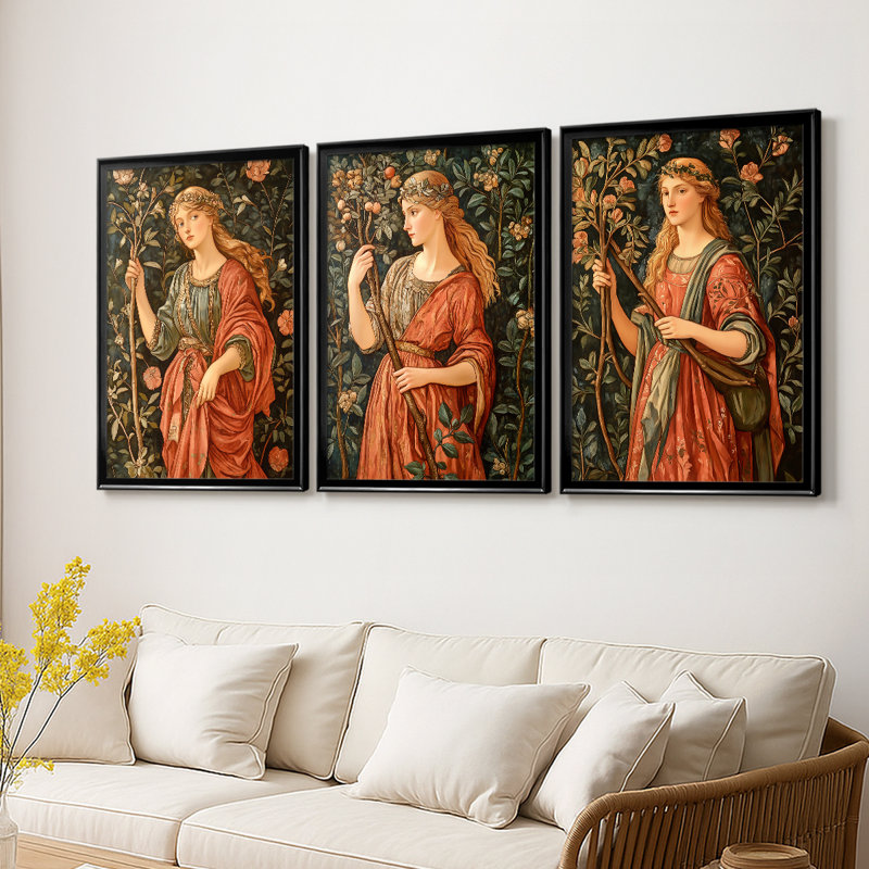Série sur toile encadrée personnalisée - 3 pièces, Noir, H 21 po x l 30 po