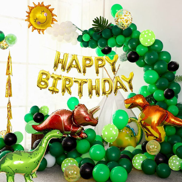 65 Piece Dinosaur Birthday Decoration Kit Mmtx