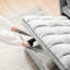 Velvet Convertible Sleeper With Pullout Bed And Comfortable Pillows, Grey 3 In 1 Couch Adjustable