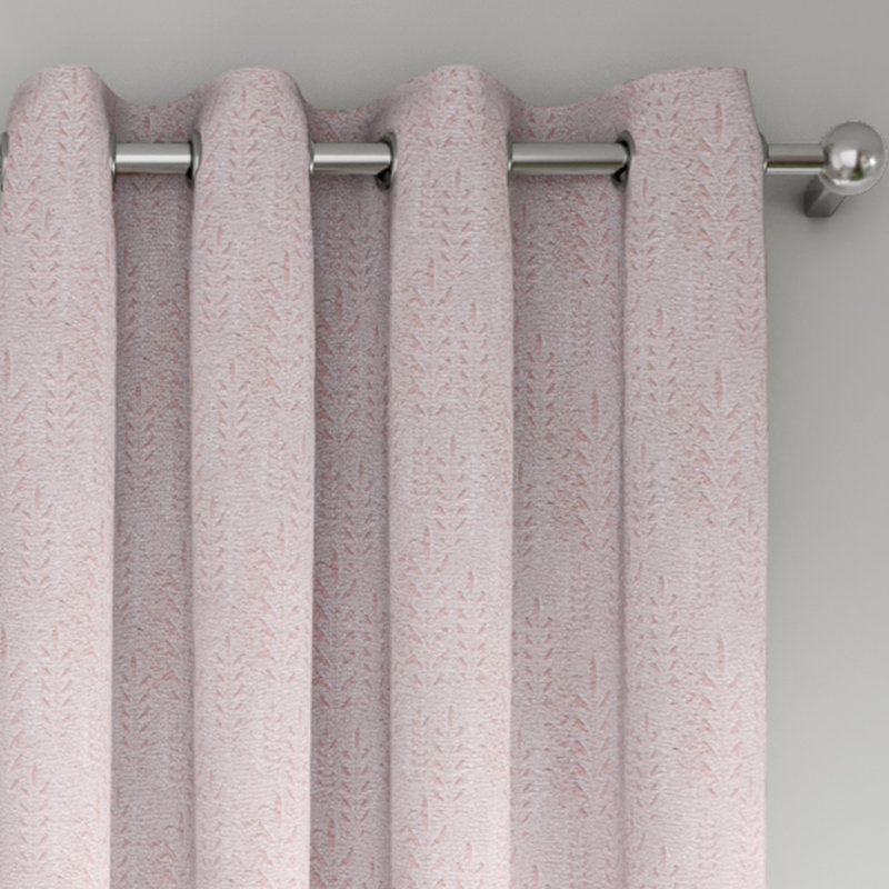 Leaf "52 x 84" Inch, Door Curtain - Pack of 2 Panels., Pink