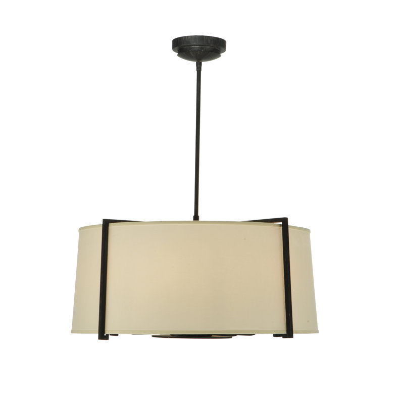 Luminaire suspendu tambour simple 6 lumières Kaeman Lucy