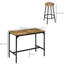 HOMCOM Breakfast 5 Piece Bar Table Set for 4 with Stools, Rustic Brown-105502457