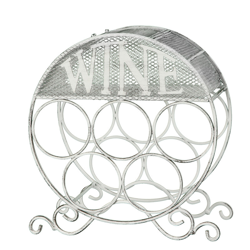 Winifred Tabletop Wine Bottle Rack, Antique White