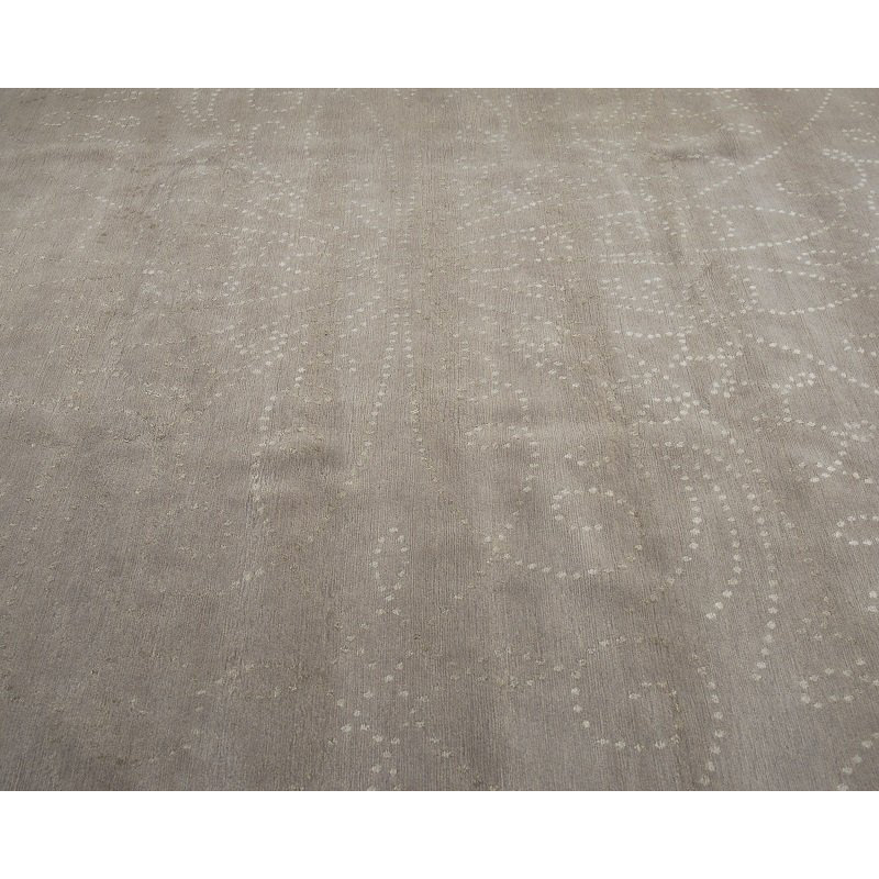 Tiara Floral Area Rug in Gold/Gray, Rectangle 2' x 3'