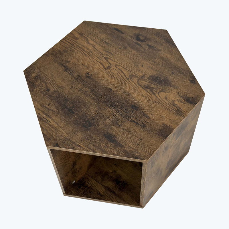 Tiffinie Solid Wood End Table, Antique Brown
