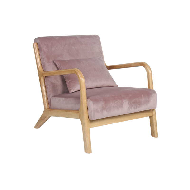 Rogan Upholstered Armchair, Pale Pink