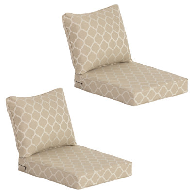 24" x 27" Outdoor/Indoor Deep Seat Patio Chair Cushions - Water Resistant Design