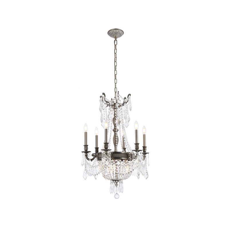 Lustre en bronze foncé transparent de 9 lumières Esperanza