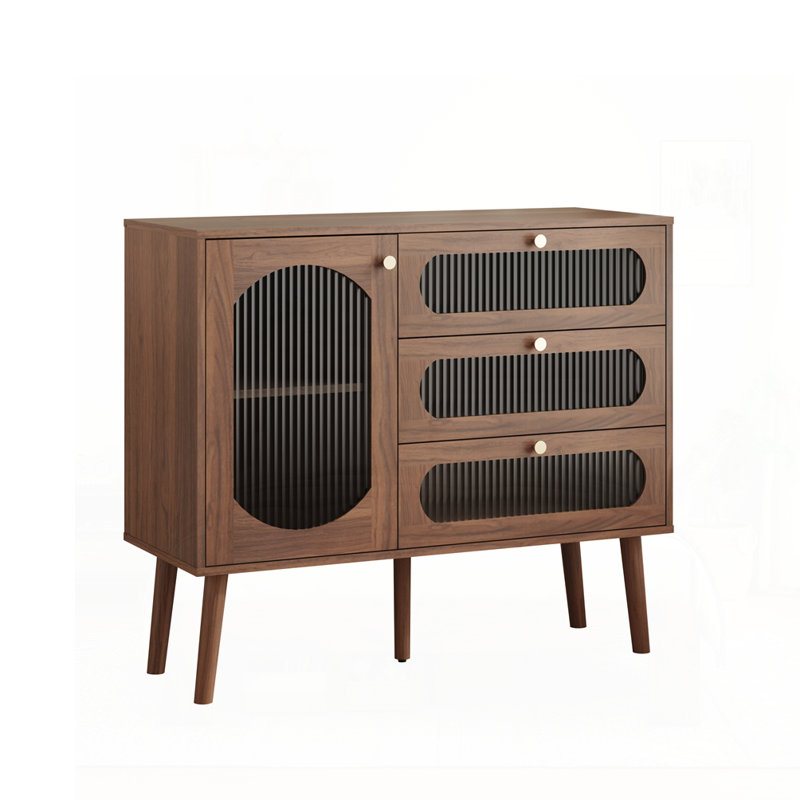 Wooden Storage Cabinet With Shelves
