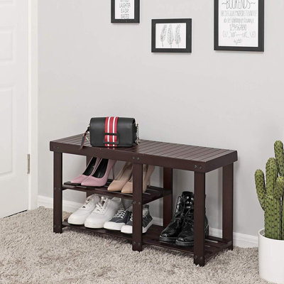 Banc de rangement pour chaussures en bois Ordaz