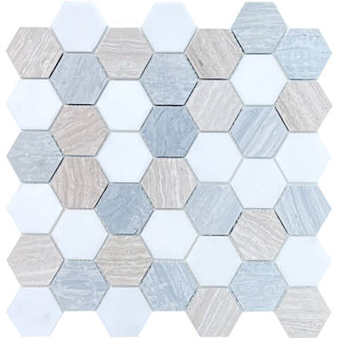 Capri Blue 2 Hexagon Mosaic Tile - MSI Backsplash Tile