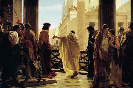 " Ecco Homo " by Antonio Ciseri, 24" H x 36" W x 1.5" D