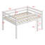 Lit mezzanine en bois avec échelle-2062081763