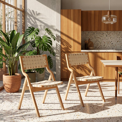 Ensemble de chaises pliantes en bois massif l 17 po x P 17 po x H 34 po Farini