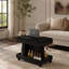 Table basse à roulettes avec plateau pivotant à 360°, compartiment de rangement et compartiment de rangement intégré – Noir-167806278