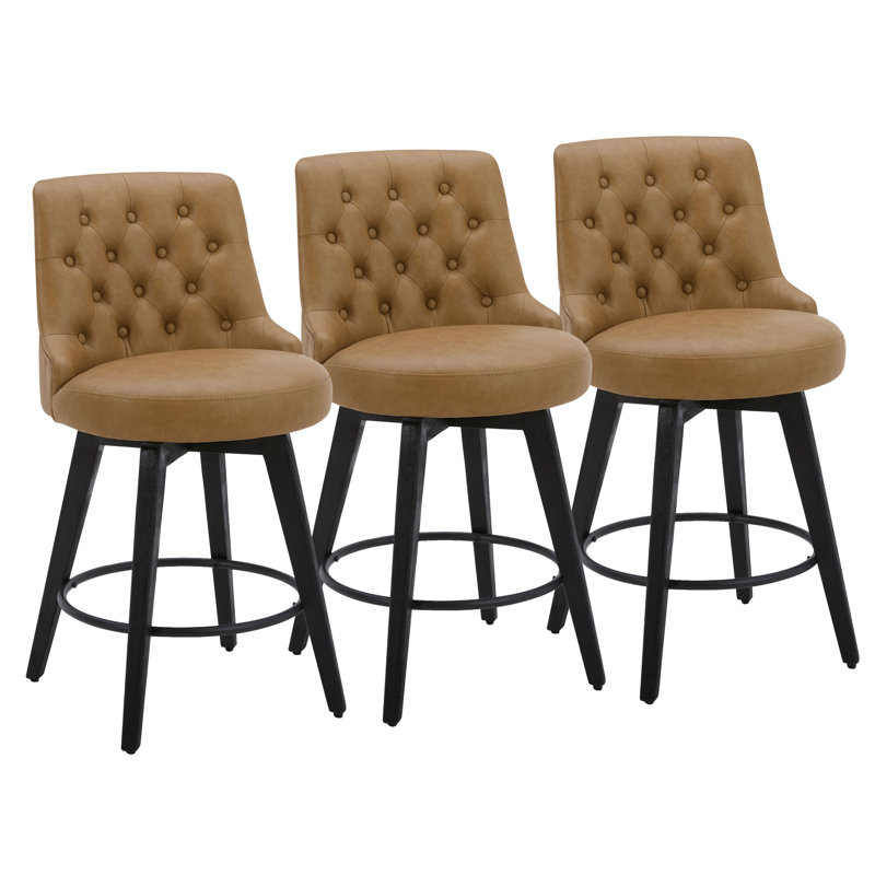 Tabouret de comptoir pivotant Arathorn, Cognac