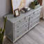 Commodes et commodes rectangulaires en bois manufacturé gris massif
